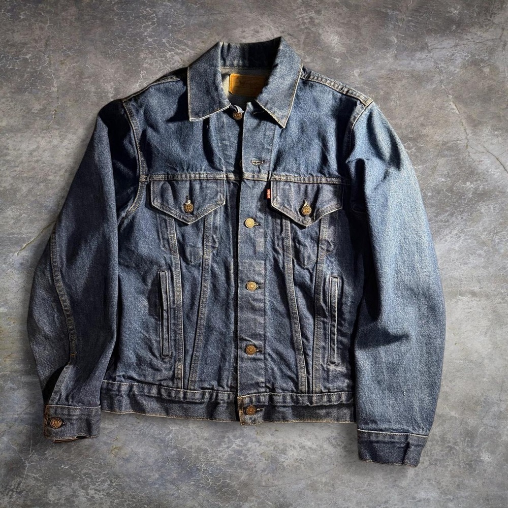 Vintage Levis 70506 0216 Denim Trucker Jacket Made in USA Blue Mens Size 38
